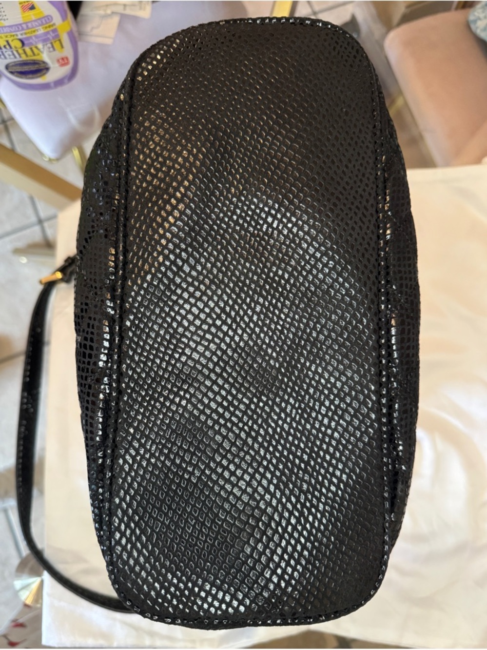 Michael Kors Black Sequin Drawstring Shoulder Bag with Gold Hardware - Picture 6 of 7